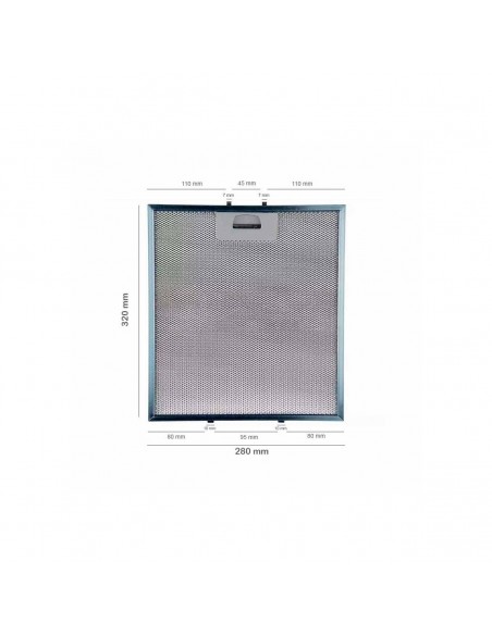 Filtre anti-graisse Hotte aspiranteTEKA DS60 DE60 280x320 mm