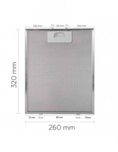 Filtre anti-graisse Hotte aspirante TEKA DE90...