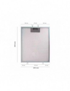 Filtre anti-graisse Hotte aspirante Cata Nodor de 320x260 mm 2