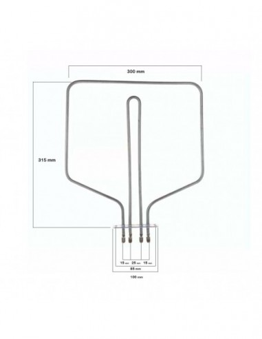 Résistance du bas pour four TEKA Ht 510 me Ht...