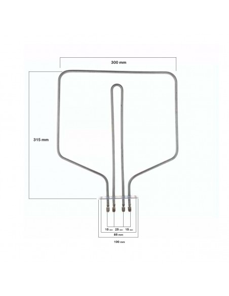 Résistance du bas pour four TEKA Ht 510 me Ht 490 me 1198w 83040745