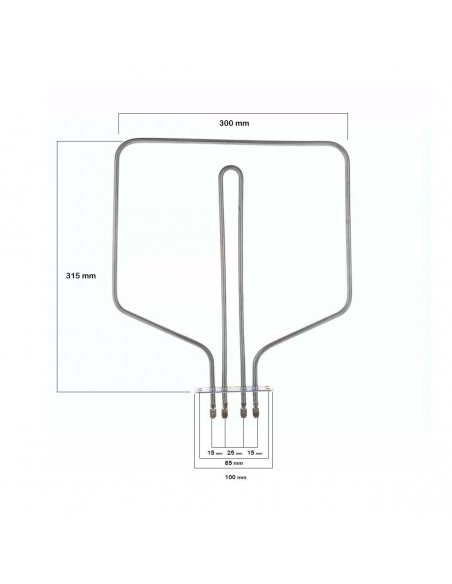 Résistance inférieure pour four Teka 900/300W - 230/45V 83040745