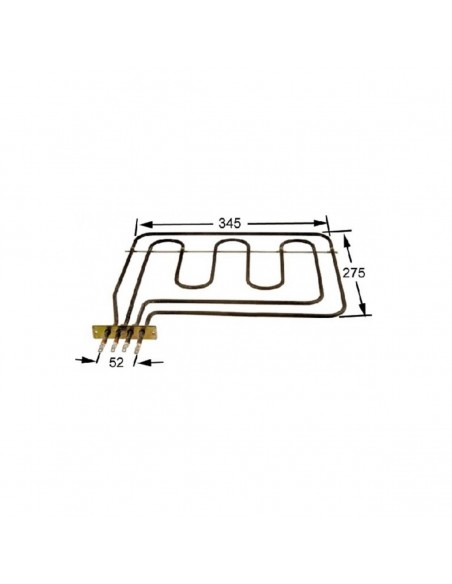 Résistance pour grille de four BALAY 2500W 220V.