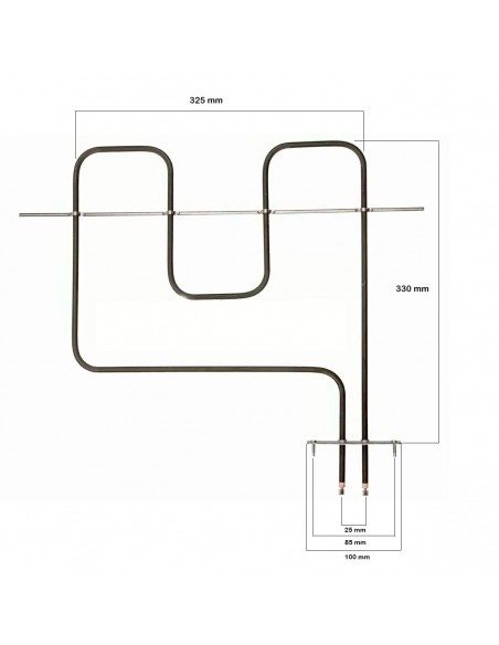 Résistance supérieure pour four TEKA HC 510me HC495me 1400w 83140302.