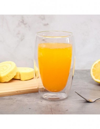 Ensemble de 4 verres en double cristal de 350 ml.