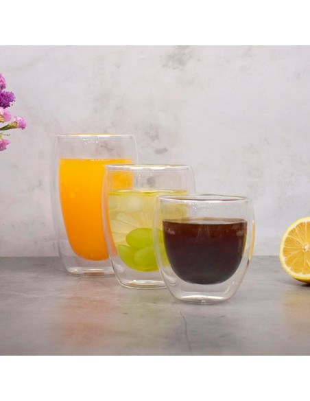 Ensemble de 4 verres en double cristal de 350 ml.