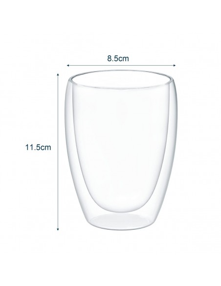 Ensemble de 4 verres en double cristal de 350 ml.