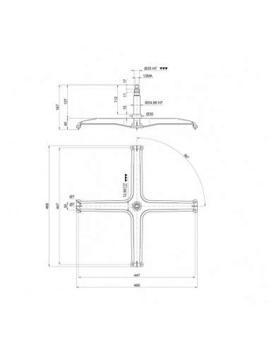 Croisillon tambour lave-linge ROMMER EDELWE/92