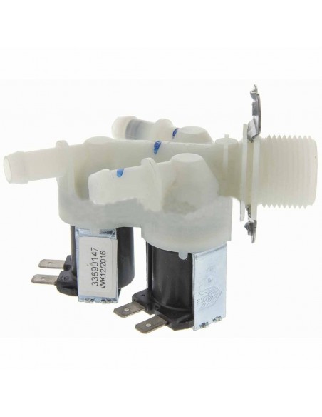 Electrovanne de machine à laver universelle à 3 voies, sortie à 180º.