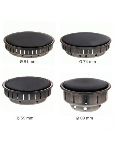 Ensemble de revêtements pour brûleur de cuisine FAGOR en porcelaine noire