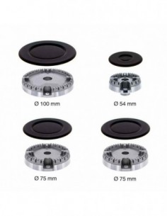 Ensemble de 4 brûleurs pour cuisinières à gaz Teka, Balay... 2