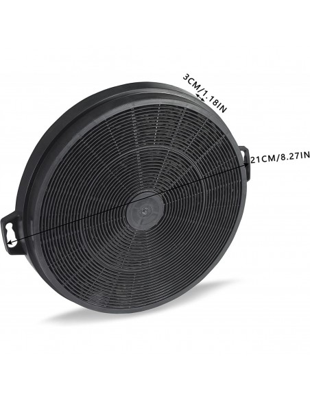 Filtre à charbon pour hotte aspirante multimarque Ø210 mm (2 unités)